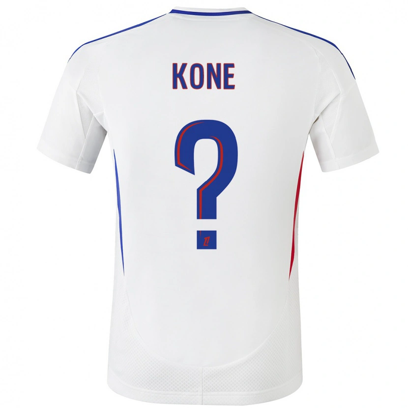 Danxen Hombre Camiseta Youssouf Kone #0 Blanco Azul 1ª Equipación 2024/25 La Camisa