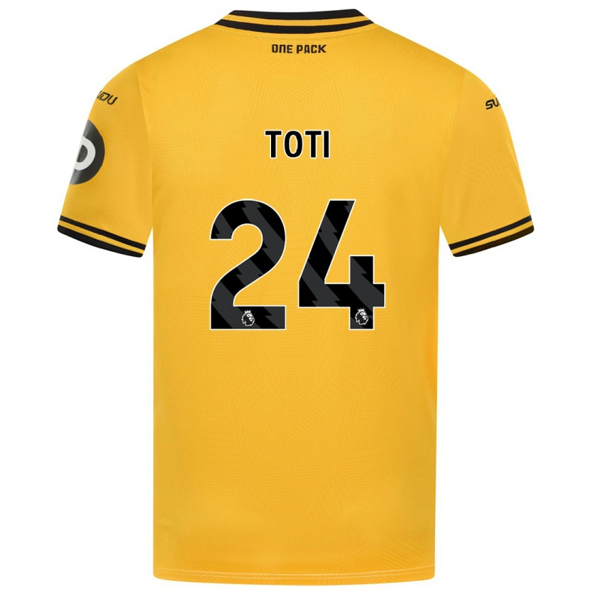Danxen Hombre Camiseta Toti #24 Amarillo 1ª Equipación 2024/25 La Camisa