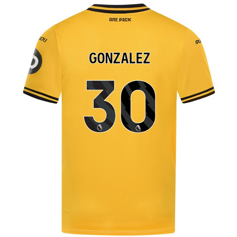 Danxen Hombre Camiseta Enso González #30 Amarillo 1ª Equipación 2024/25 La Camisa