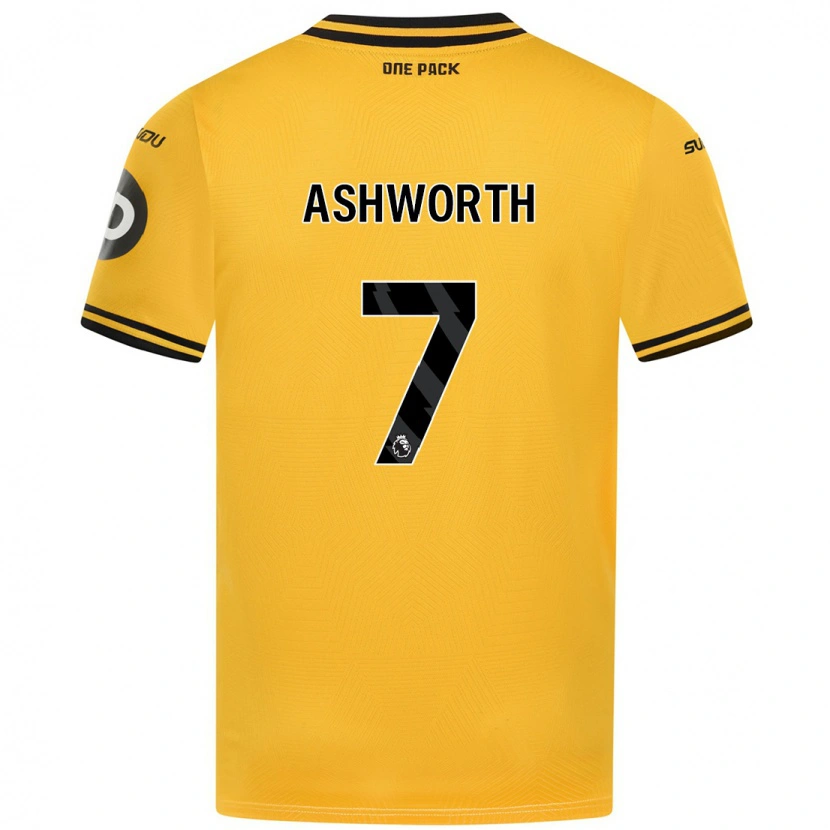 Danxen Hombre Camiseta Finn Ashworth #7 Amarillo 1ª Equipación 2024/25 La Camisa