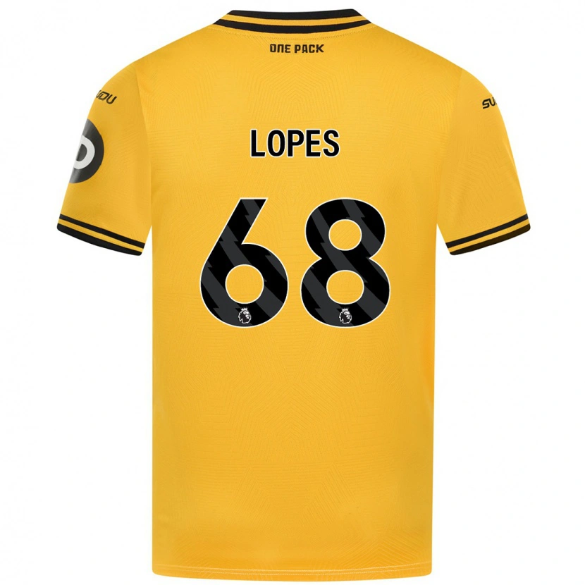 Danxen Hombre Camiseta Leo Lopes #68 Amarillo 1ª Equipación 2024/25 La Camisa