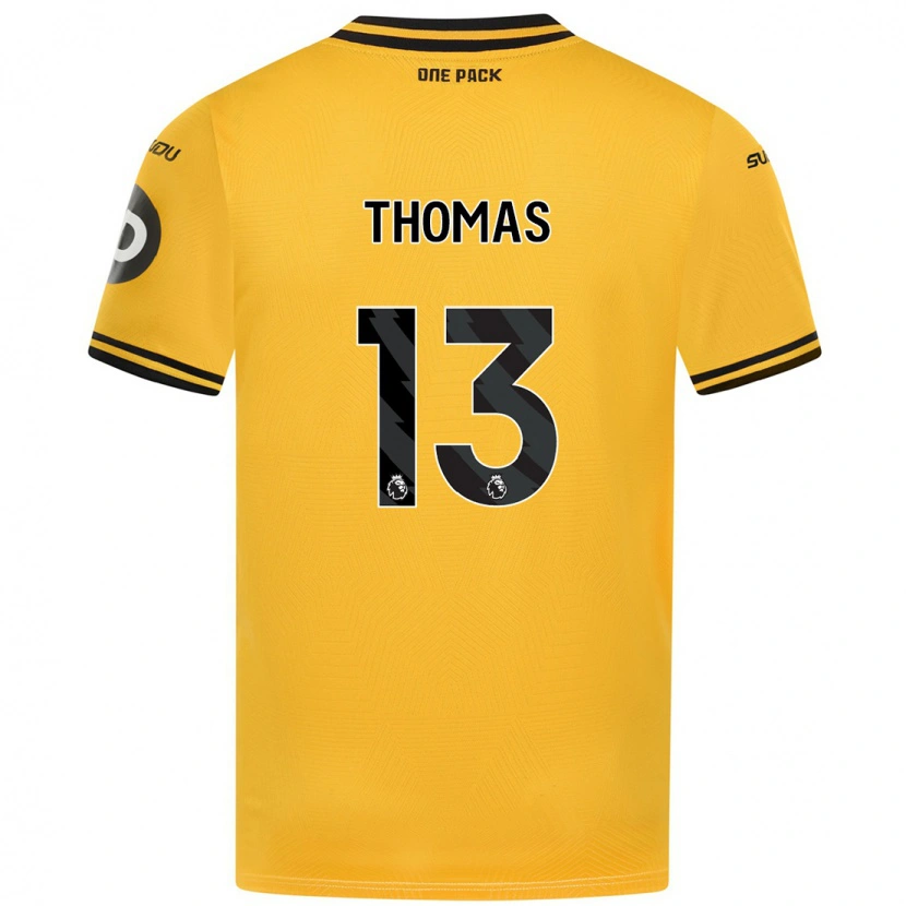 Danxen Hombre Camiseta Bec Thomas #13 Amarillo 1ª Equipación 2024/25 La Camisa