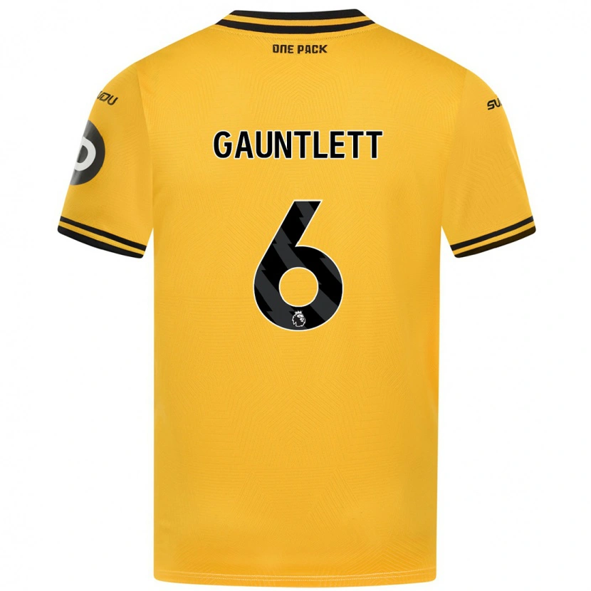 Danxen Hombre Camiseta Maz Gauntlett #6 Amarillo 1ª Equipación 2024/25 La Camisa