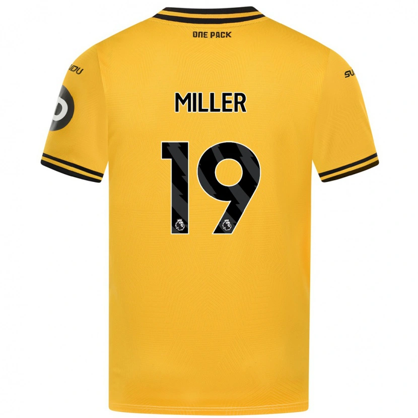 Danxen Hombre Camiseta Ali Miller #19 Amarillo 1ª Equipación 2024/25 La Camisa