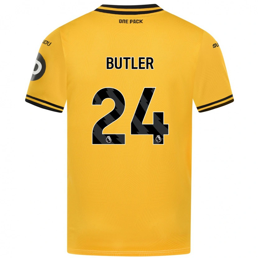 Danxen Hombre Camiseta Elli Butler #24 Amarillo 1ª Equipación 2024/25 La Camisa