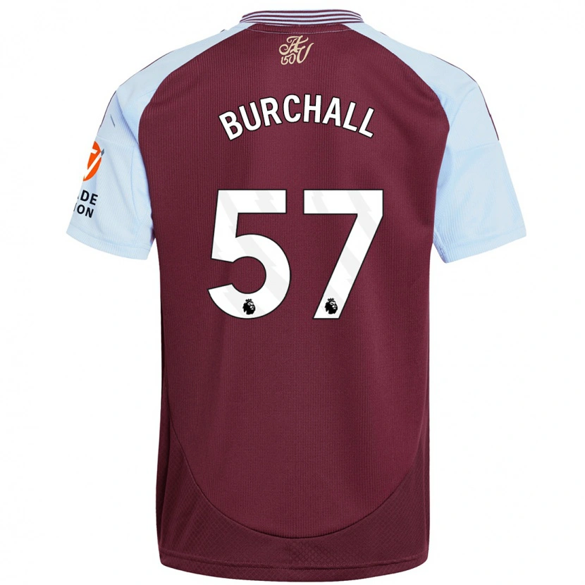 Danxen Hombre Camiseta Ajani Burchall #57 Borgoña Azul Cielo 1ª Equipación 2024/25 La Camisa