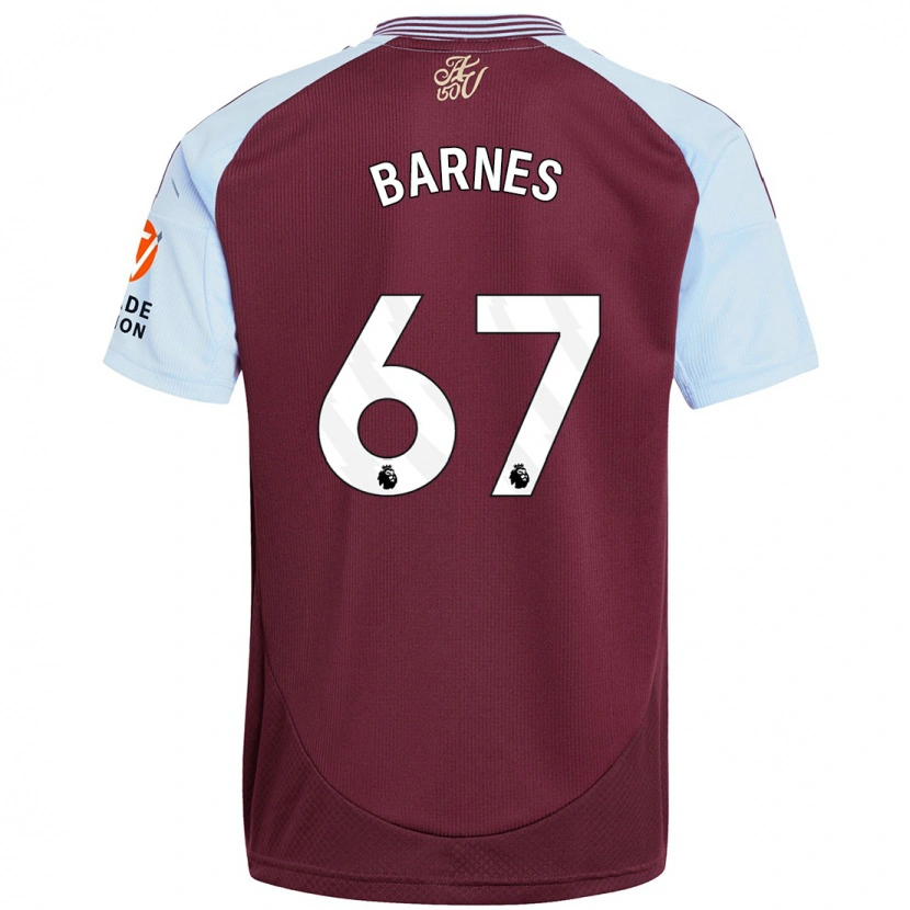 Danxen Hombre Camiseta Mikell Barnes #67 Borgoña Azul Cielo 1ª Equipación 2024/25 La Camisa