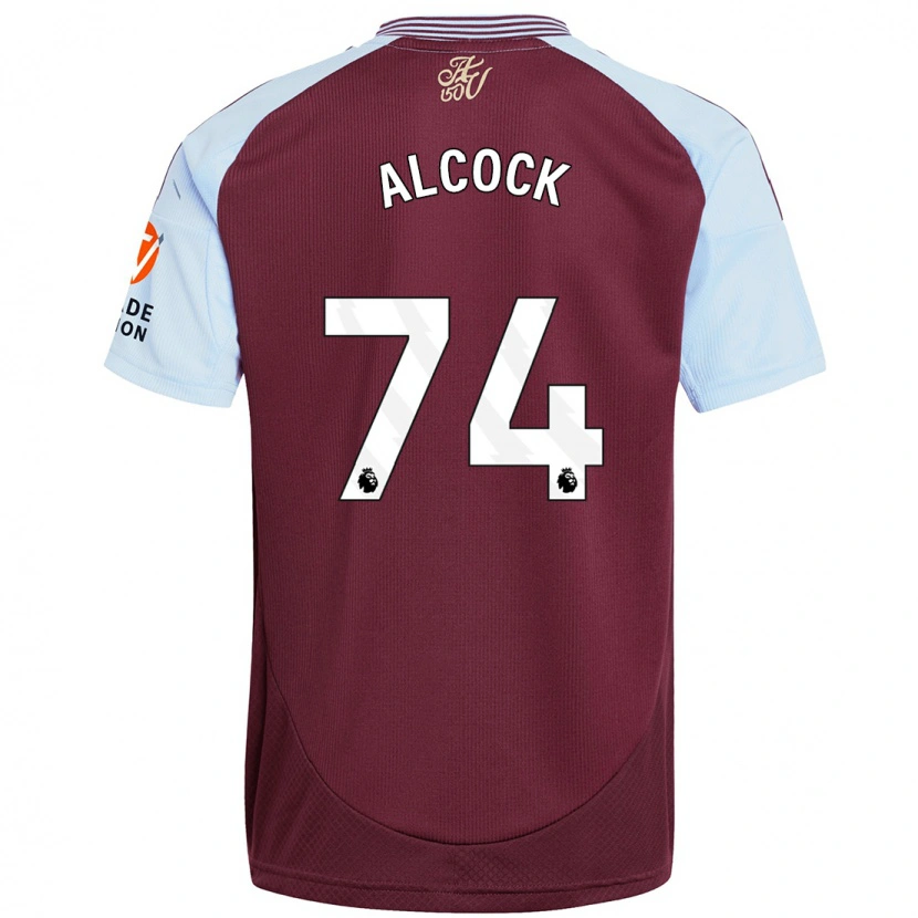 Danxen Hombre Camiseta Todd Alcock #74 Borgoña Azul Cielo 1ª Equipación 2024/25 La Camisa
