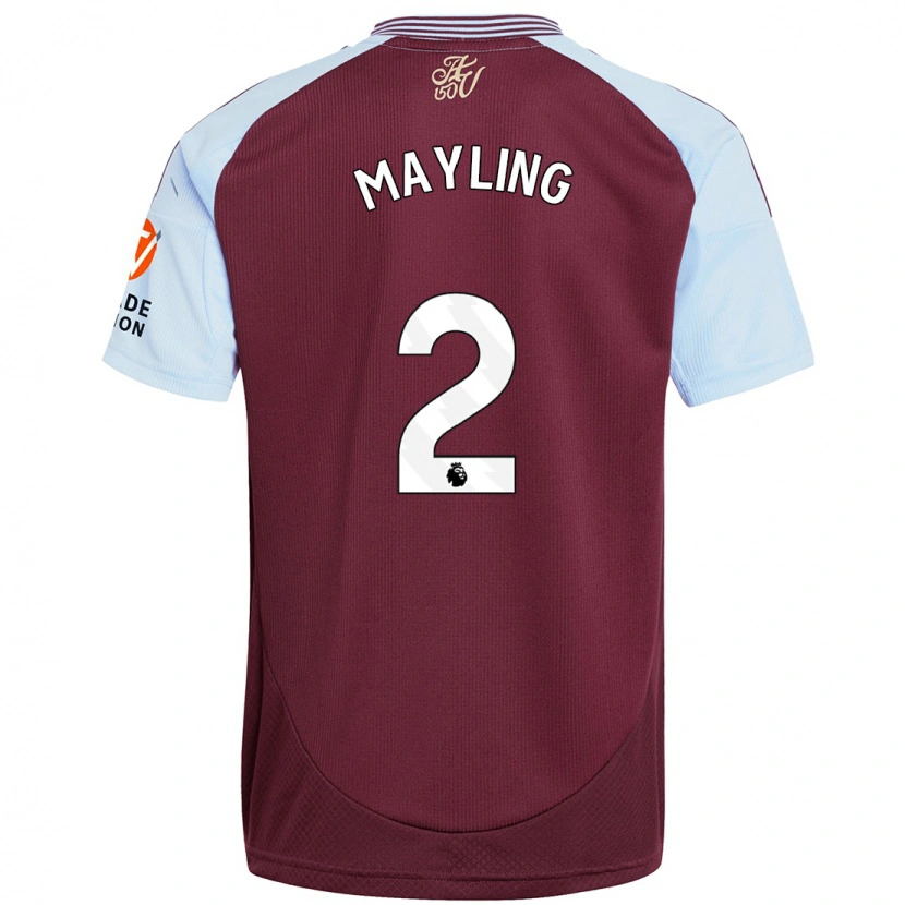 Danxen Hombre Camiseta Sarah Mayling #2 Borgoña Azul Cielo 1ª Equipación 2024/25 La Camisa