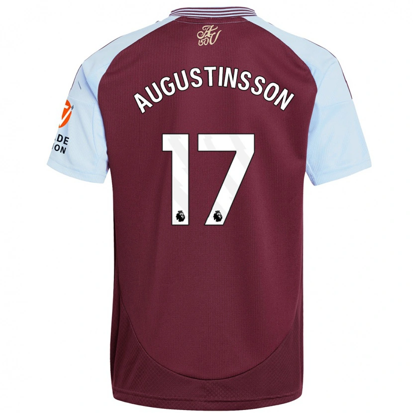 Danxen Hombre Camiseta Ludwig Augustinsson #17 Borgoña Azul Cielo 1ª Equipación 2024/25 La Camisa