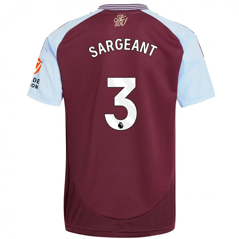 Danxen Hombre Camiseta Meaghan Sargeant #3 Borgoña Azul Cielo 1ª Equipación 2024/25 La Camisa