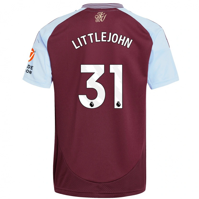 Danxen Hombre Camiseta Ruesha Littlejohn #31 Borgoña Azul Cielo 1ª Equipación 2024/25 La Camisa