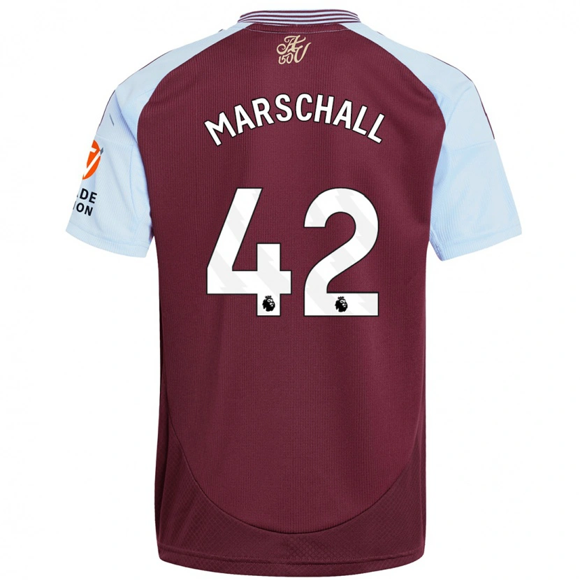 Danxen Hombre Camiseta Filip Marschall #42 Borgoña Azul Cielo 1ª Equipación 2024/25 La Camisa