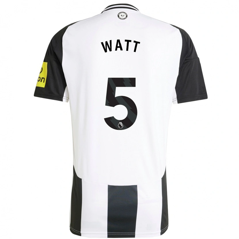 Danxen Hombre Camiseta Olivia Watt #5 Blanco Negro 1ª Equipación 2024/25 La Camisa