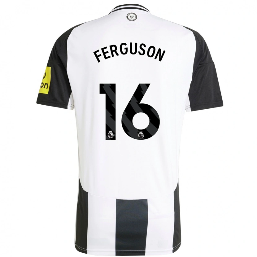 Danxen Hombre Camiseta Becky Ferguson #16 Blanco Negro 1ª Equipación 2024/25 La Camisa