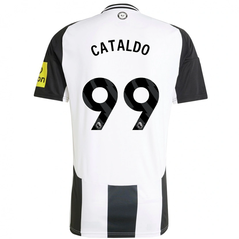 Danxen Hombre Camiseta Lia Cataldo #99 Blanco Negro 1ª Equipación 2024/25 La Camisa
