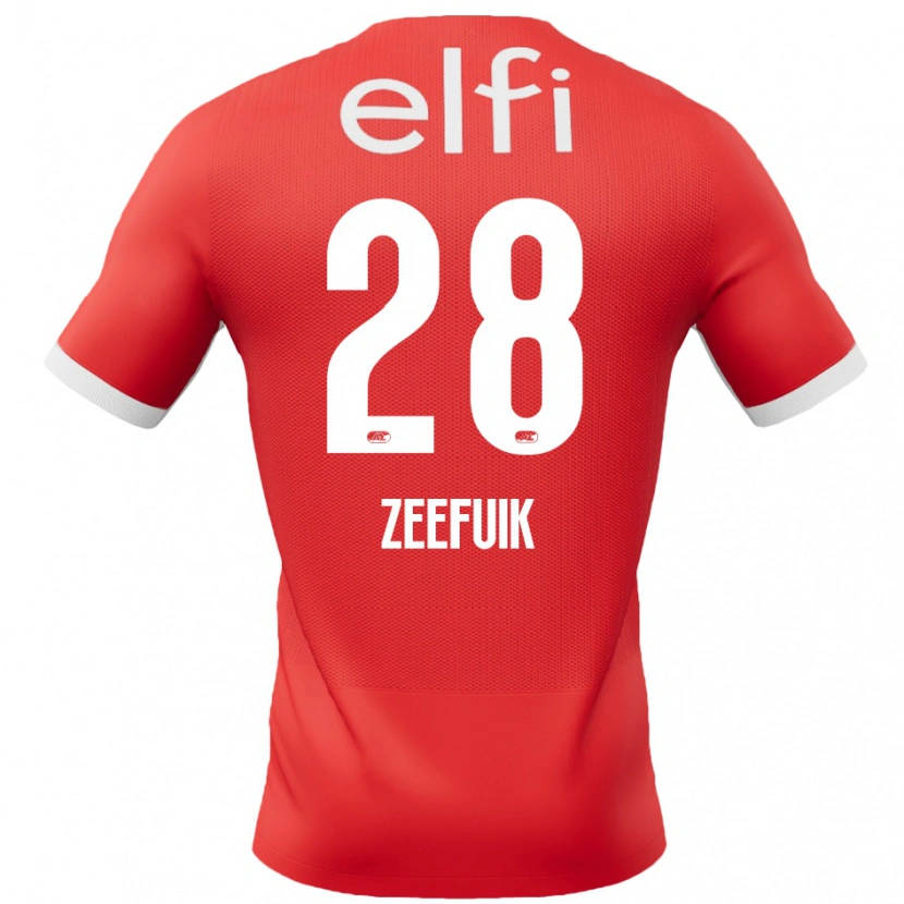 Danxen Hombre Camiseta Lequincio Zeefuik #28 Rojo Blanco 1ª Equipación 2024/25 La Camisa