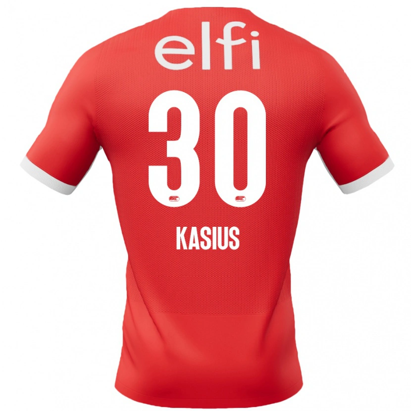 Danxen Hombre Camiseta Denso Kasius #30 Rojo Blanco 1ª Equipación 2024/25 La Camisa