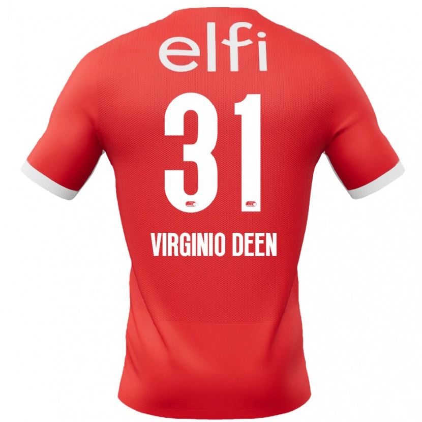 Danxen Hombre Camiseta Daniël Virginio Deen #31 Rojo Blanco 1ª Equipación 2024/25 La Camisa