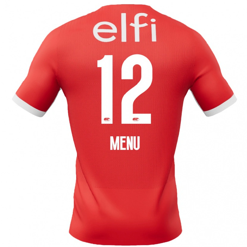 Danxen Hombre Camiseta Mathijs Menu #12 Rojo Blanco 1ª Equipación 2024/25 La Camisa