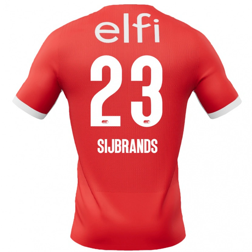 Danxen Hombre Camiseta Julian Sijbrands #23 Rojo Blanco 1ª Equipación 2024/25 La Camisa