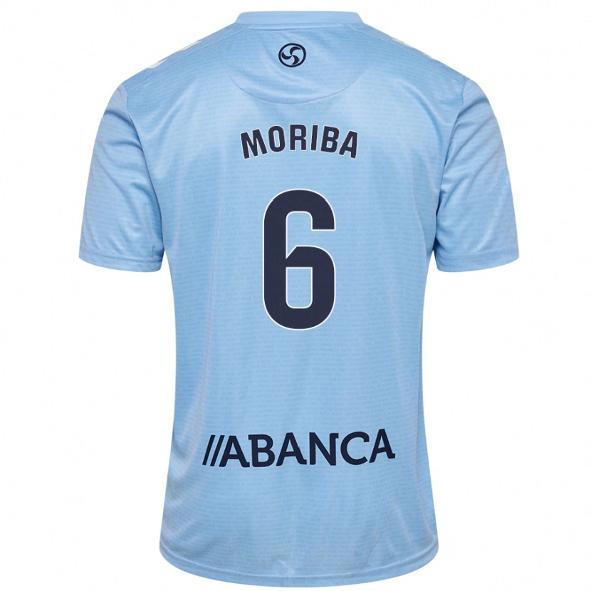 Danxen Hombre Camiseta Ilaix Moriba #6 Azul Cielo 1ª Equipación 2024/25 La Camisa