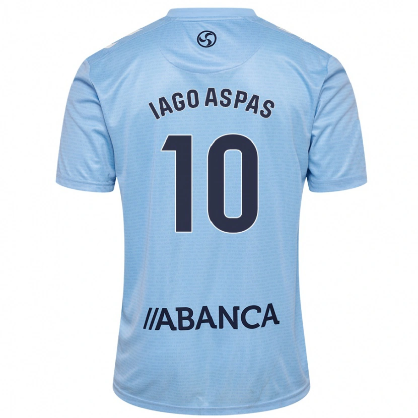 Danxen Hombre Camiseta Iago Aspas #10 Azul Cielo 1ª Equipación 2024/25 La Camisa