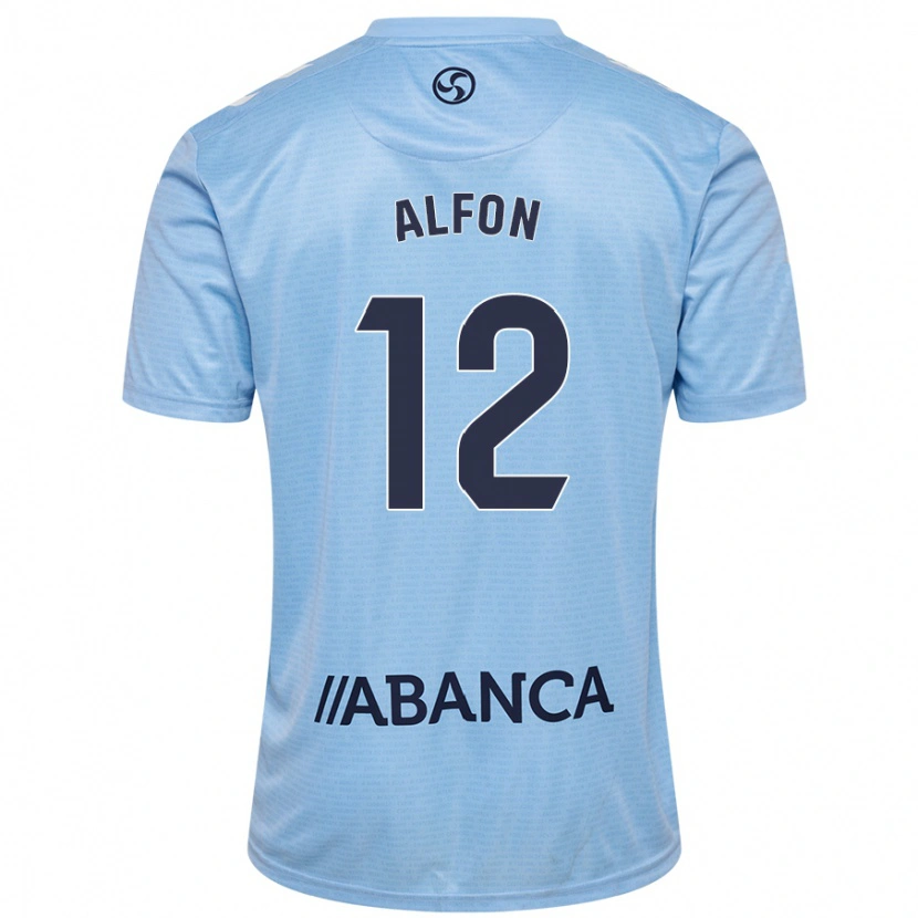 Danxen Hombre Camiseta Alfon González #12 Azul Cielo 1ª Equipación 2024/25 La Camisa