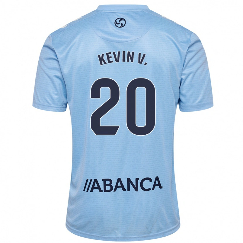 Danxen Hombre Camiseta Kevin Vázquez #20 Azul Cielo 1ª Equipación 2024/25 La Camisa