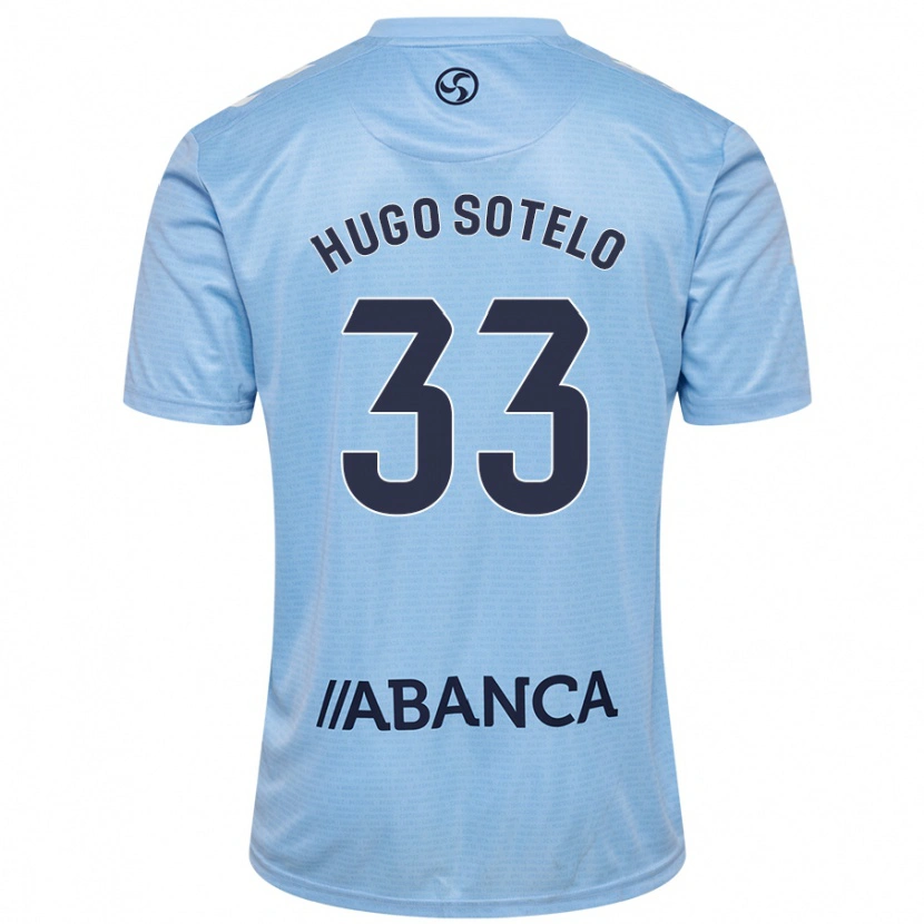 Danxen Hombre Camiseta Hugo Sotelo #33 Azul Cielo 1ª Equipación 2024/25 La Camisa