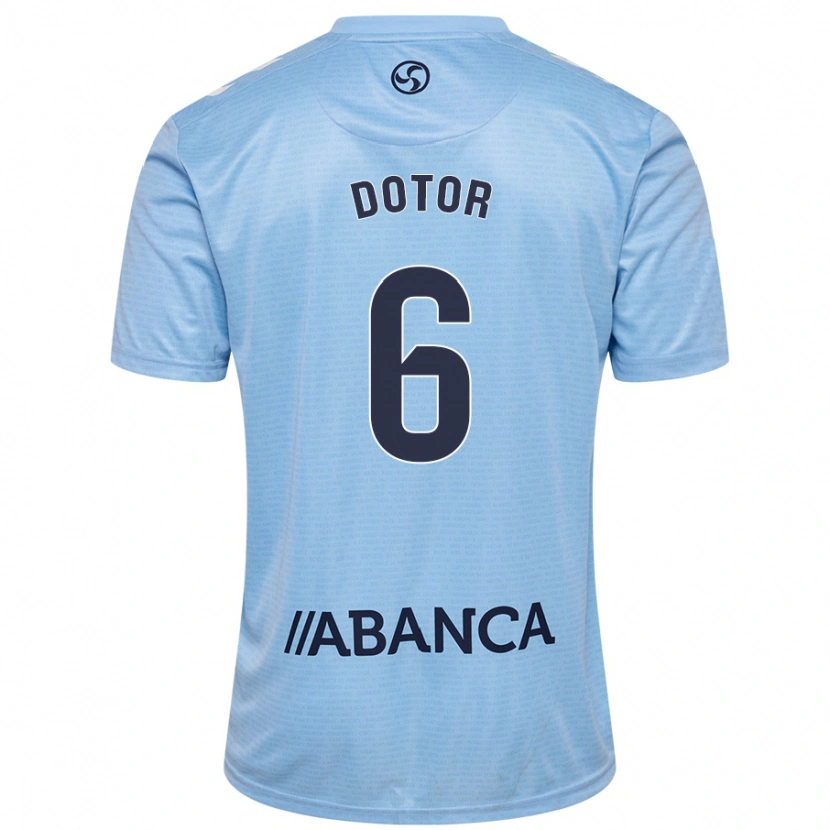 Danxen Hombre Camiseta Carlos Dotor #6 Azul Cielo 1ª Equipación 2024/25 La Camisa