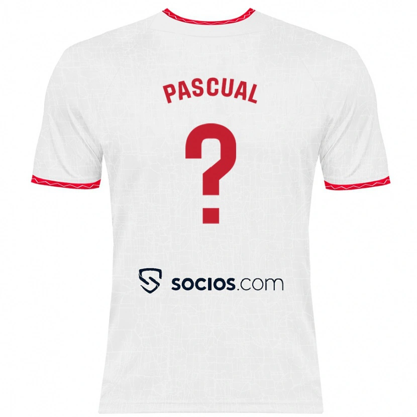 Danxen Hombre Camiseta Álvaro Pascual #0 Blanco Rojo 1ª Equipación 2024/25 La Camisa