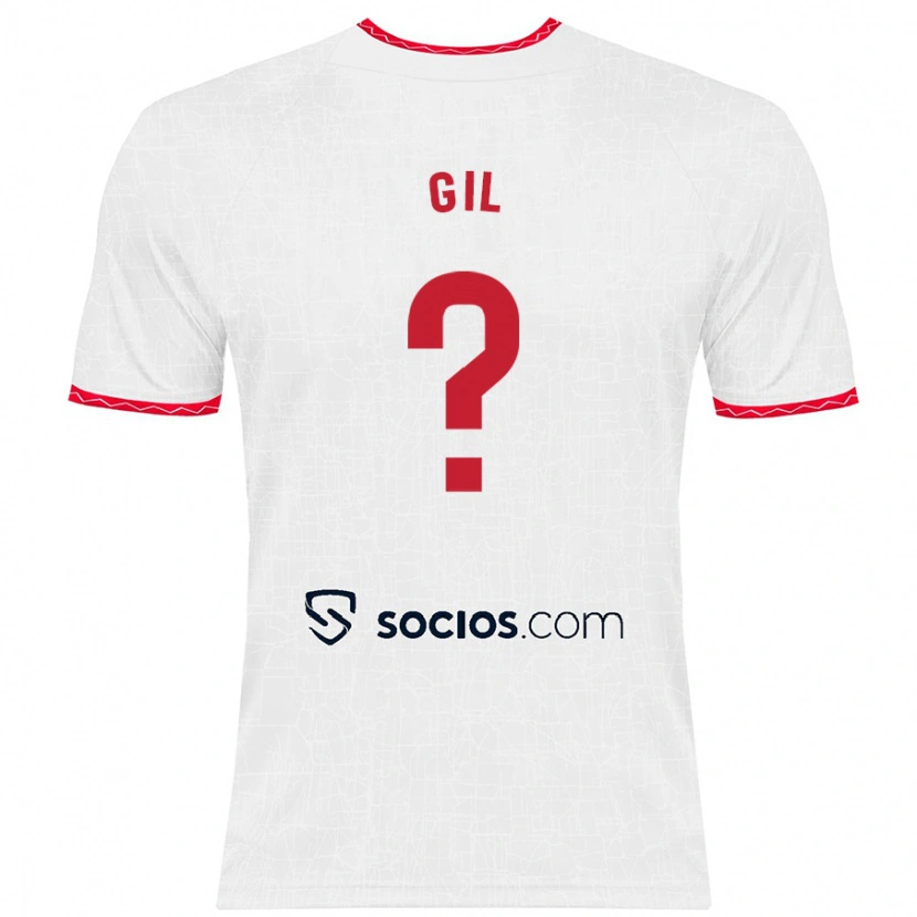 Danxen Hombre Camiseta Dani Gil #0 Blanco Rojo 1ª Equipación 2024/25 La Camisa