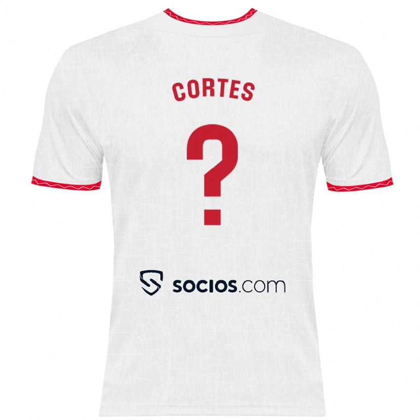 Danxen Hombre Camiseta Millaray Cortés #0 Blanco Rojo 1ª Equipación 2024/25 La Camisa