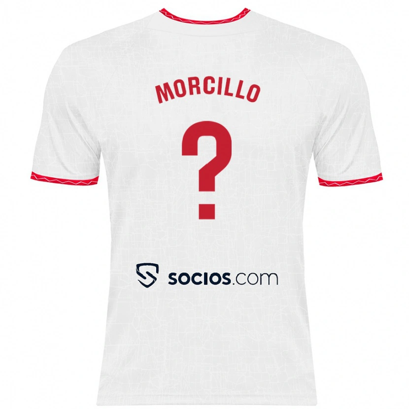 Danxen Hombre Camiseta Raquel Morcillo #0 Blanco Rojo 1ª Equipación 2024/25 La Camisa