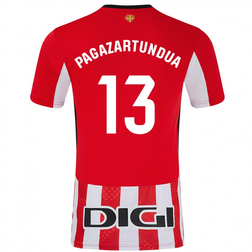 Danxen Hombre Camiseta Iker Pagazartundua #13 Rojo Blanco 1ª Equipación 2024/25 La Camisa