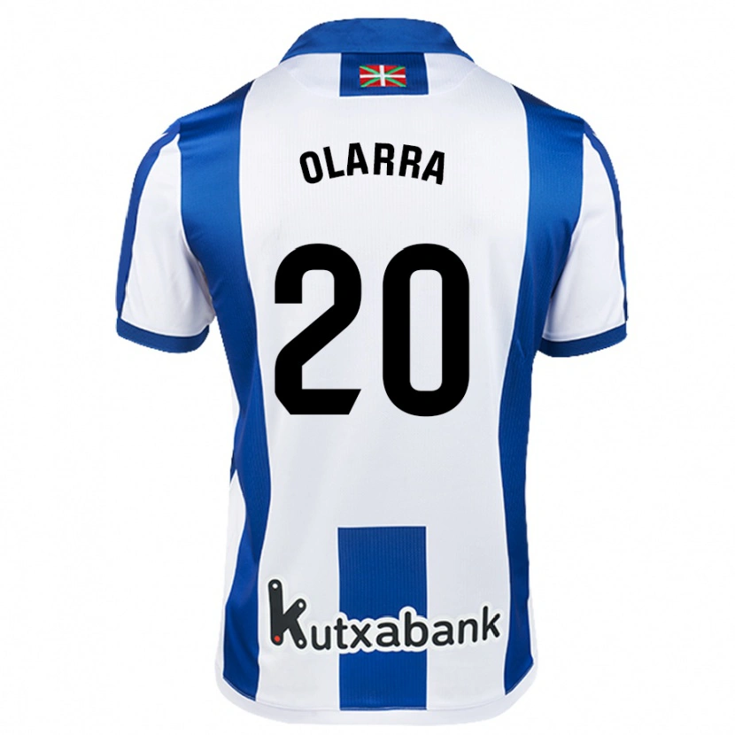 Danxen Hombre Camiseta Aimar Olarra #20 Blanco Azul 1ª Equipación 2024/25 La Camisa