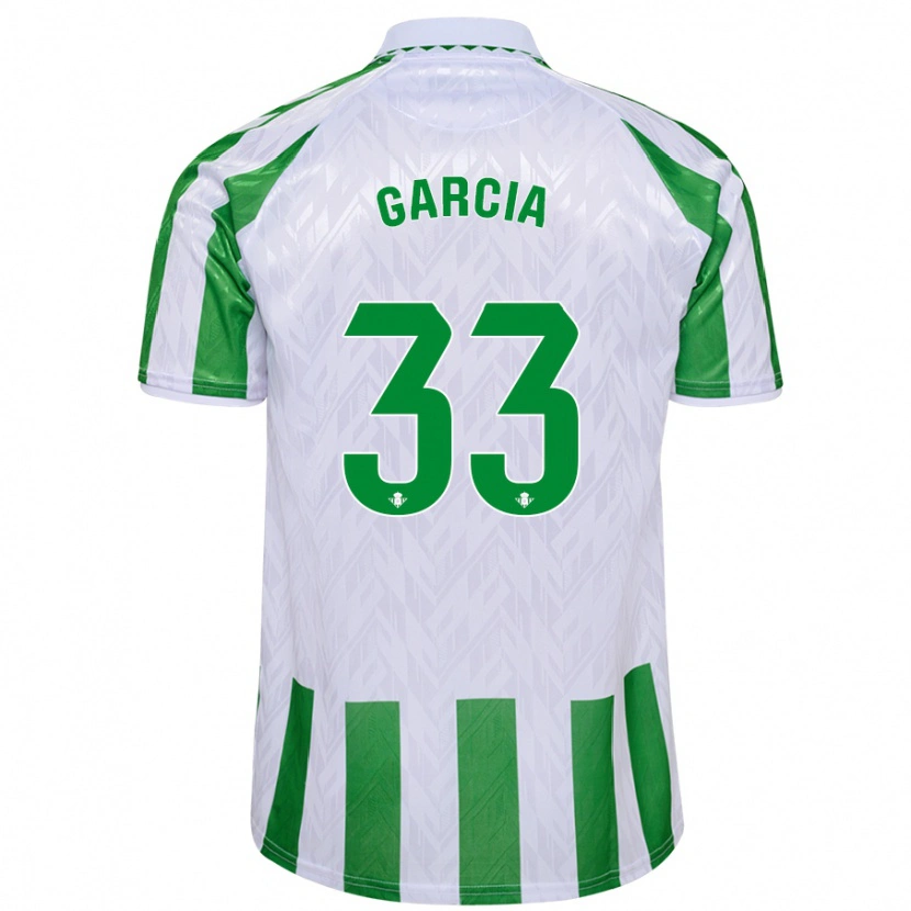 Danxen Hombre Camiseta Pablo García #33 Verde Rayas Blancas 1ª Equipación 2024/25 La Camisa