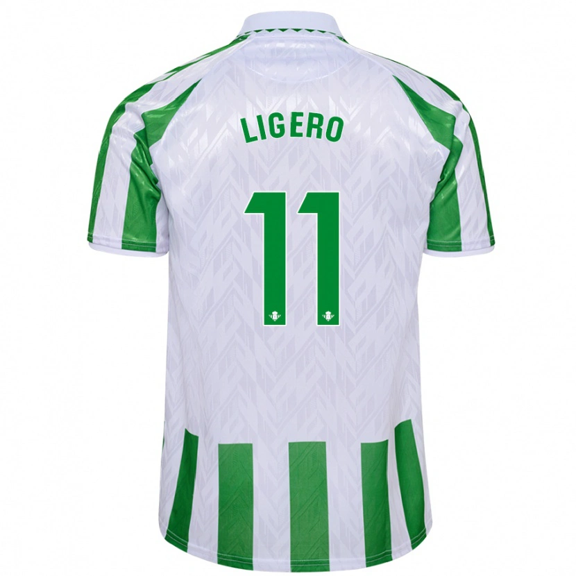 Danxen Hombre Camiseta Nuria Ligero #11 Verde Rayas Blancas 1ª Equipación 2024/25 La Camisa