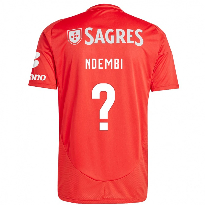 Danxen Hombre Camiseta Michée Ndembi #0 Rojo Blanco 1ª Equipación 2024/25 La Camisa