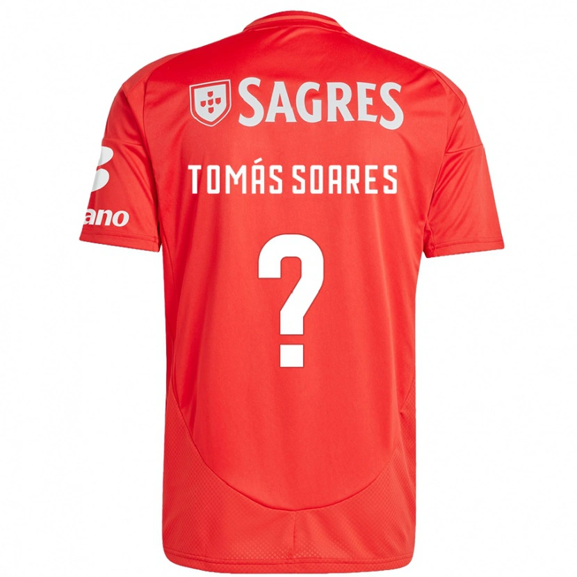 Danxen Hombre Camiseta Tomás Soares #0 Rojo Blanco 1ª Equipación 2024/25 La Camisa