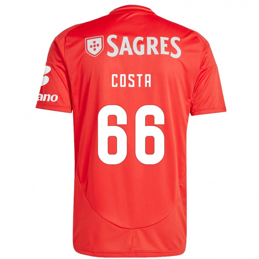 Danxen Hombre Camiseta Rute Costa #66 Rojo Blanco 1ª Equipación 2024/25 La Camisa