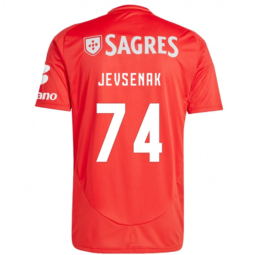 Danxen Hombre Camiseta Zan Jevsenak #74 Rojo Blanco 1ª Equipación 2024/25 La Camisa