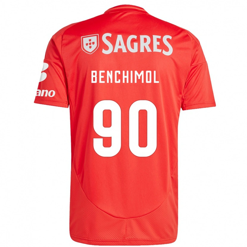 Danxen Hombre Camiseta Benchimol #90 Rojo Blanco 1ª Equipación 2024/25 La Camisa