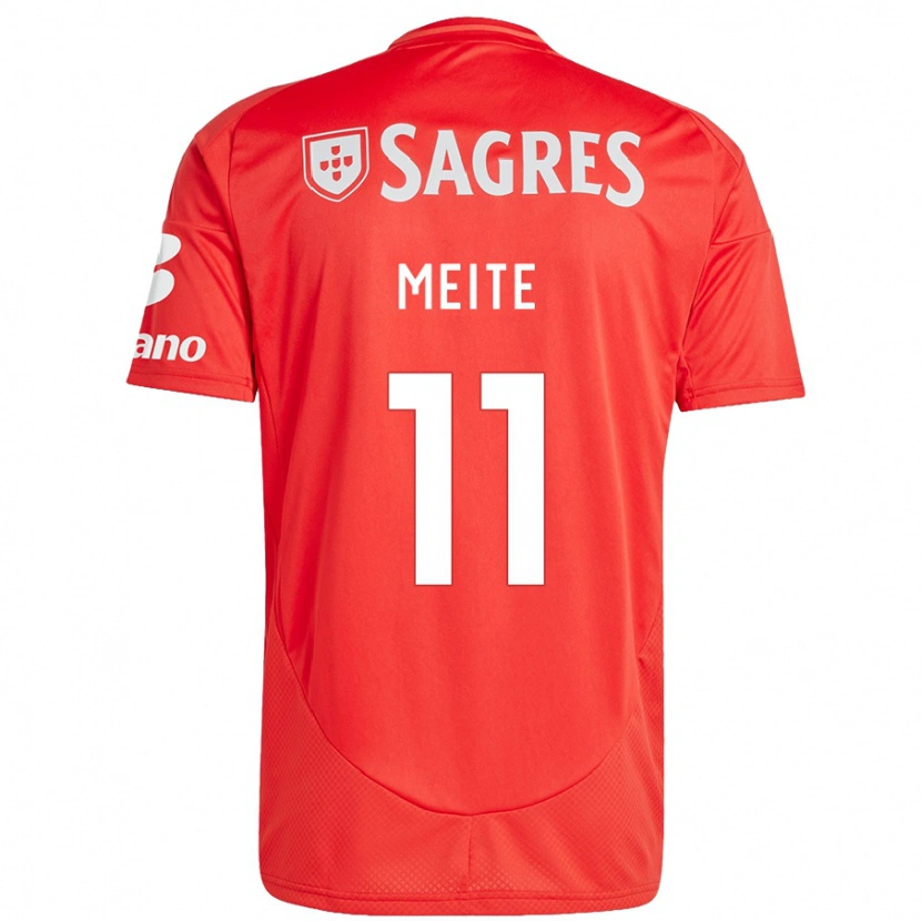 Danxen Hombre Camiseta Soualiho Meite #11 Rojo Blanco 1ª Equipación 2024/25 La Camisa
