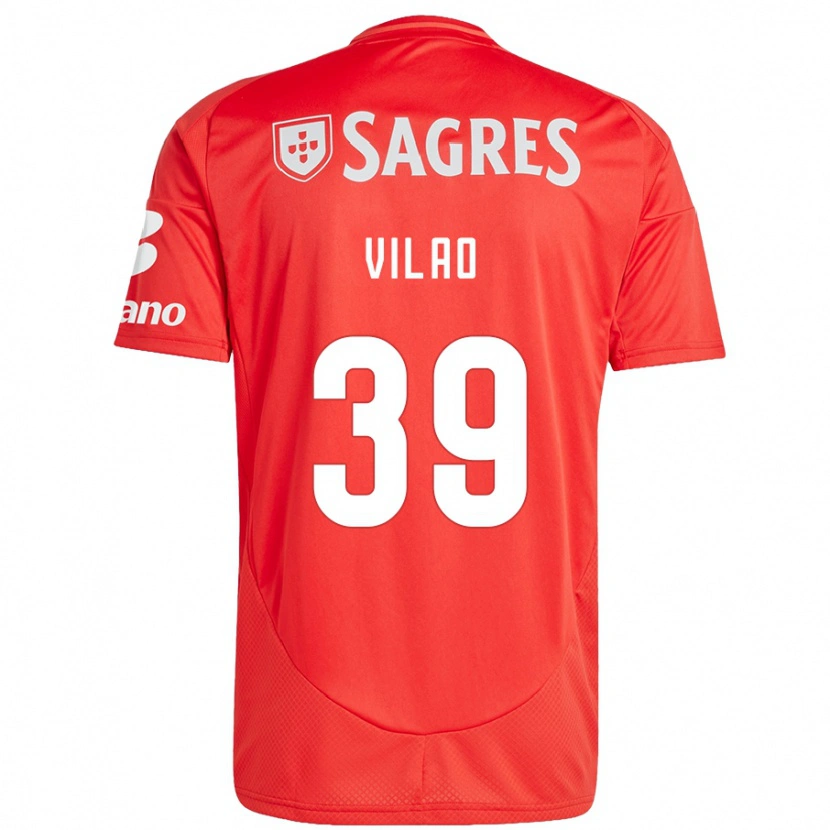 Danxen Hombre Camiseta Carolina Vilao #39 Rojo Blanco 1ª Equipación 2024/25 La Camisa