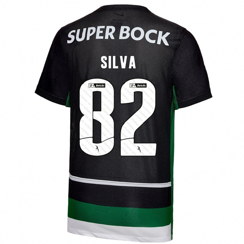 Danxen Hombre Camiseta Gabriel Silva #82 Negro Blanco Verde 1ª Equipación 2024/25 La Camisa
