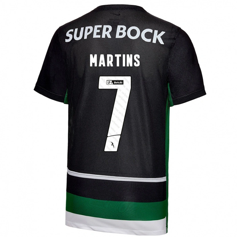Danxen Hombre Camiseta Joana Martins #7 Negro Blanco Verde 1ª Equipación 2024/25 La Camisa