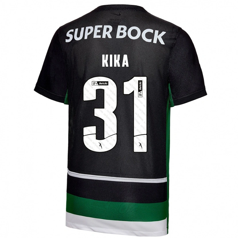 Danxen Hombre Camiseta Kika #31 Negro Blanco Verde 1ª Equipación 2024/25 La Camisa