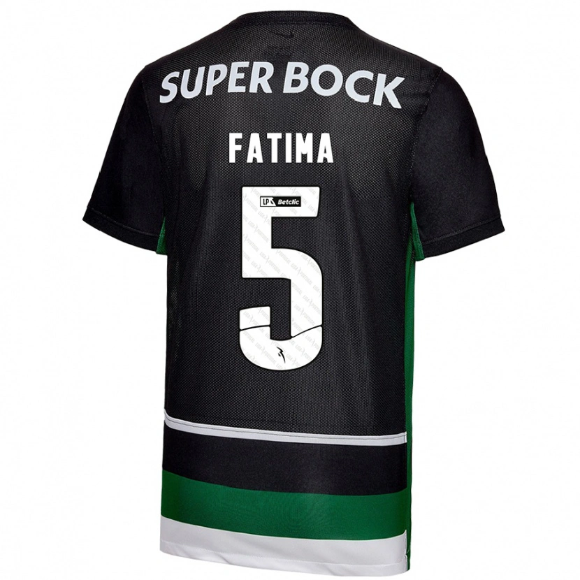 Danxen Hombre Camiseta Francisca Fatima Aquino Dutra #5 Negro Blanco Verde 1ª Equipación 2024/25 La Camisa